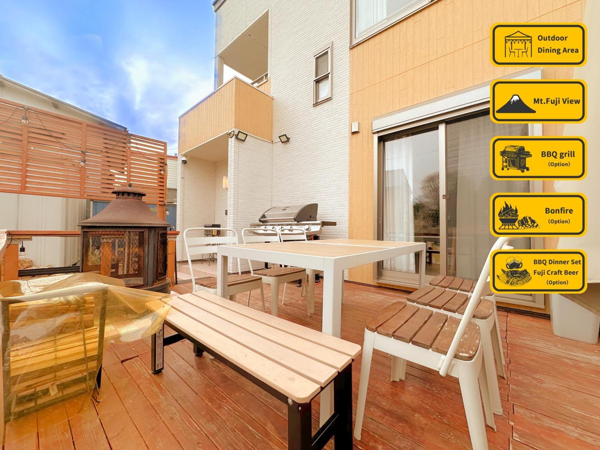 ヴィラ山間堂grandvilla Mt Fuji View Bbq Bonfire Annovillas Sankando Fujikawaguchiko Bagian luar foto